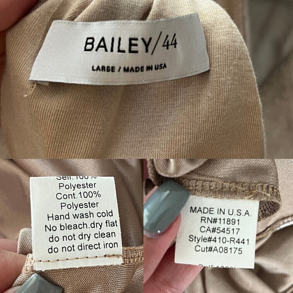 Bailey 44 Women Size L Director Cut Gold Matallic Shift Pullover Mini NEW Dress - Picture 6 of 17